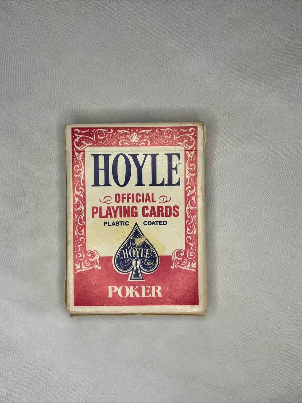 Vintage Sealed Hoyle Red Poker Playing Cards - Official Plastic Coated Deck